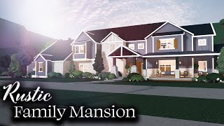 Contemporary Rustic Family Mansion  Bloxburg Speedbuild part 1 [upl. by Hovey]