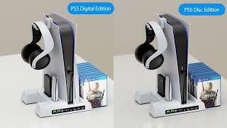 【OIVO】PS5 Stand with Suction Cooling Fan and Dual Controller [upl. by Ermengarde]