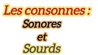 Comprendre les Consonnes Sonores et Sourdes [upl. by Thornburg]