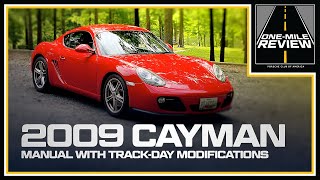 2009 Porsche Cayman manual with trackday modifications  OneMile Review [upl. by Ennirac]