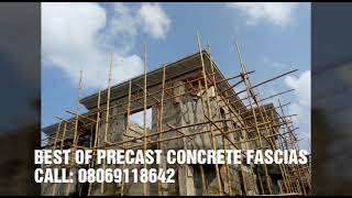 Precast concrete fascia in Nigeria also known as parapet in local parlance [upl. by Rialcnis339]