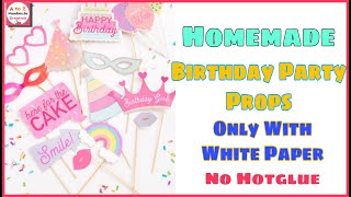 DIY Cute Birthday party props with paperhow to make homemade birthday party propsdiy party props [upl. by Hereld]