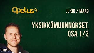 Yksikkömuunnokset osa 13 [upl. by Miguela706]