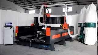 700mm Z axis ZK1525 Easy Servo Motor CNC Stone Router Testing [upl. by Jb]