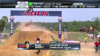 Freestone 250 Moto 1 Blake Baggett Throws a Huge 30 Foot Air into the Whoops [upl. by Naivaf]