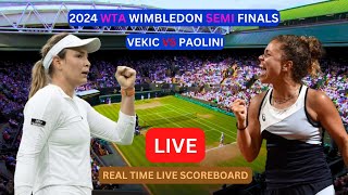 Jasmine Paolini Vs Donna Vekic LIVE Score UPDATE Today Womens Tennis 2024 WTA Wimbledon Semi Finals [upl. by Resarf]