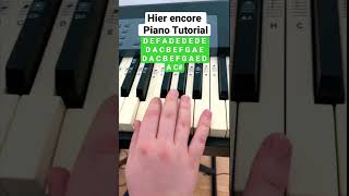 Hier encore Piano Tutorial shorts [upl. by Euqinitram]