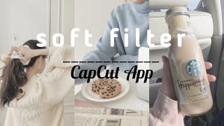 soft filter tutorial  capcut filter preset [upl. by Nnaeed]