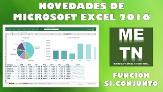 Novedades Excel 2016  Función SI CONJUNTO [upl. by Ahras892]