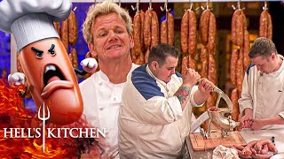 It’s a Sausage Party In This Wild Consistency Challenge  Hell’s Kitchen [upl. by Olnee]