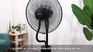 OCEANIC  OCEAVB70B1 Ventilateur brumisateur 2 en 1  3 vitesses  70W  H 125 cm  Diam 40 cm [upl. by Enitsyrk]