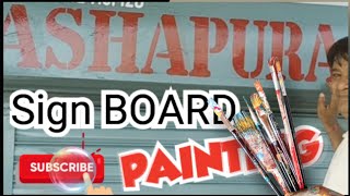 How to Sign board PaintingLearn for Writing Paintingart paintingsing board painting kese kare [upl. by Eruot559]