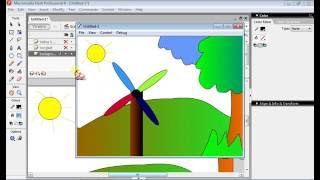 Tutorial membuat animasi sederhana di macromedia flash 8 [upl. by Suelo658]