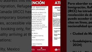 Ahora Biométricos para Visa Canadiense también en Guadalajara Monterrey y Mérida [upl. by Khudari]