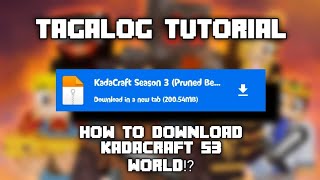 how to download kadacraft season 3 world tagalog tutorial filipino [upl. by Seldun]