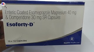 Esoforty D Capsule  Esomeprazole and Domperidone Capsules  Esoforty D Capsule Uses Benefits Dosage [upl. by Cecily]