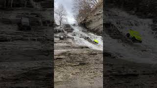 RC Waterfall Descent  TRX4 VS Basecamp [upl. by Nitsud]