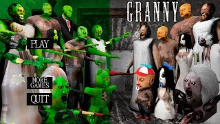 All Bosses vs Zombie Bosses Granny Animation Full Gameplay [upl. by Ramat737]