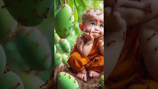 So cute little monk 🙏🙏👍👍 please like and subscribe my channel love cute baby trendingshort [upl. by Ivad]