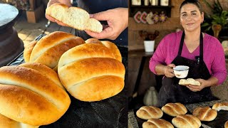 Pan Telera para Tortas en Horno de Leña  La Herencia de las Viudas [upl. by Aicinoid]