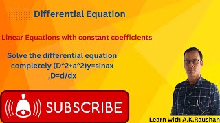 Linear Equation With Constant CoefficientsDifferential EquationBCABScMSc AKRaushan [upl. by Ainet]