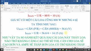 CHỈ SỐ DAMPING FACTORY DF LÀ GÌ CÁCH TÍNH HỆ SỐ DF CHO MAIN AMPLY [upl. by Helaine11]