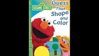 Sesame Street Guess That Shape and Color 2006 VHS [upl. by Dupuy]