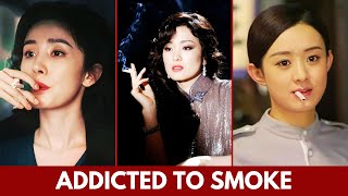 TOP CHINESE ACTRESS WHO ARE ADDICTED TO SMOKE VERY BADLY  BEAUTIFUL CHINESE ACTRESS 2024 [upl. by Jaynell581]