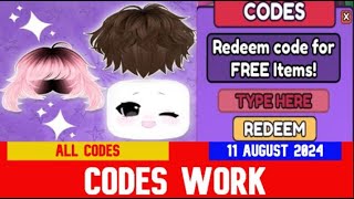 CODES NEW HAIRS Collect for UGC ROBLOX  AUGUST 11 2024 [upl. by Rosanne]