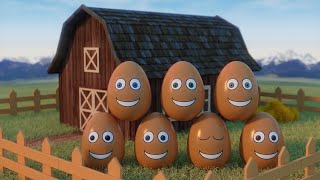 Learning Colors and Numbers Song  Colorful Eggs on the Farm [upl. by Ennayelhsa]