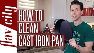 The Easiest Cast Iron Skillet Cleaning  Season Your Cast Iron Skillet [upl. by Nnaeus]