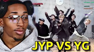 JYP VS YG DANCE BATTLE  REACTION [upl. by Refeinnej]