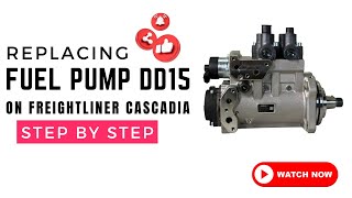 DD15 High Pressure Fuel Pump Freightliner Cascadia Replacement And Timing Tips [upl. by Akihsan]