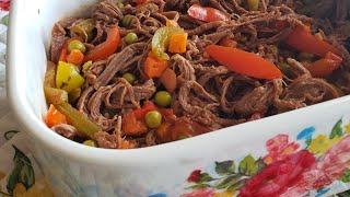 Ropa Vieja Receta de Ropa Vieja en Crockpot [upl. by Ikceb]