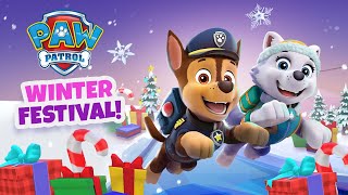 PAW Patrol Rescue World  Winter Festival in Adventure Bay [upl. by Elleret877]