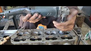 how to engines head valve reparing  🚂 [upl. by Anerat]