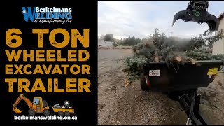 6 Ton Wheeled Excavator Trailer demo video [upl. by Melmon]