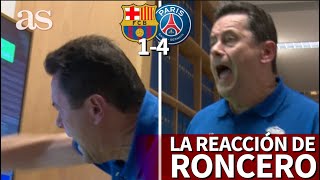 BARCELONA 1 PSG 4  La reacción de RONCERO a los goles de Mbappé a puñetazo limpio  Diario AS [upl. by Anelyak]