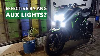 Auxiliary Lights Review  Gold Runway CR4  2022 Kawasaki Z900 [upl. by Chabot]