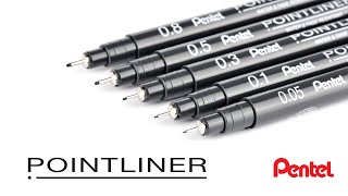 CIENKOPIS KALIBROWANY POINTLINER  PENTEL [upl. by Bubb]