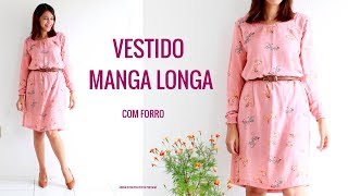 VESTIDO MANGA LONGA sem modelagem [upl. by Tilden493]