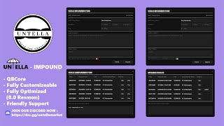 UNTELLA  Vehicle Impound System  Custom UI  For Roleplay Server FiveM  QBCore [upl. by Stronski889]