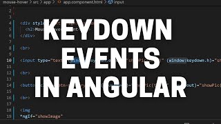 How to Detect if a Key has Been Pressed in Angular  Angular Tutorial Keydown Event [upl. by Remy180]