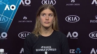 Eugenie Bouchard press conference 3R  Australian Open 2017 [upl. by Sykleb346]