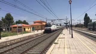 Talgo Torre del Oro 11694 por la estación de Almansa [upl. by Faun993]