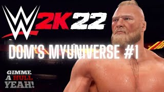 WWE 2K22 MyUniverse RAW  Episode One  with commentary  WALTER beats Lesnar [upl. by Einallem]