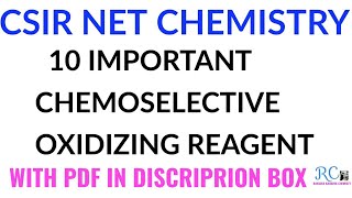 IMPORTANT OXIDIZING REAGENTS FOR CSIR NET CHEMISTRY [upl. by Lise127]