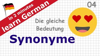 Synonyme 04  die gleiche Bedeutung  Deutsch lernen synonyme [upl. by Aneerak420]