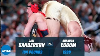 Cael Sanderson vs Brandon Eggum 1999 NCAA title match 184 lbs [upl. by Eelak]