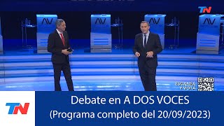 Debate vicepresidencial en A DOS VOCES Programa completo del 20092023 [upl. by Llertnek984]